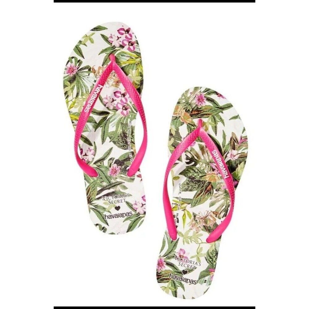 Victoria’s Secret Havaianas Collab Limited Edition Size 9/10 NWT White/Pink Flux